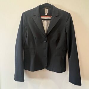 Tristan sz 8 fitted lined Black blazer coat jacket structured Elegant office EUC